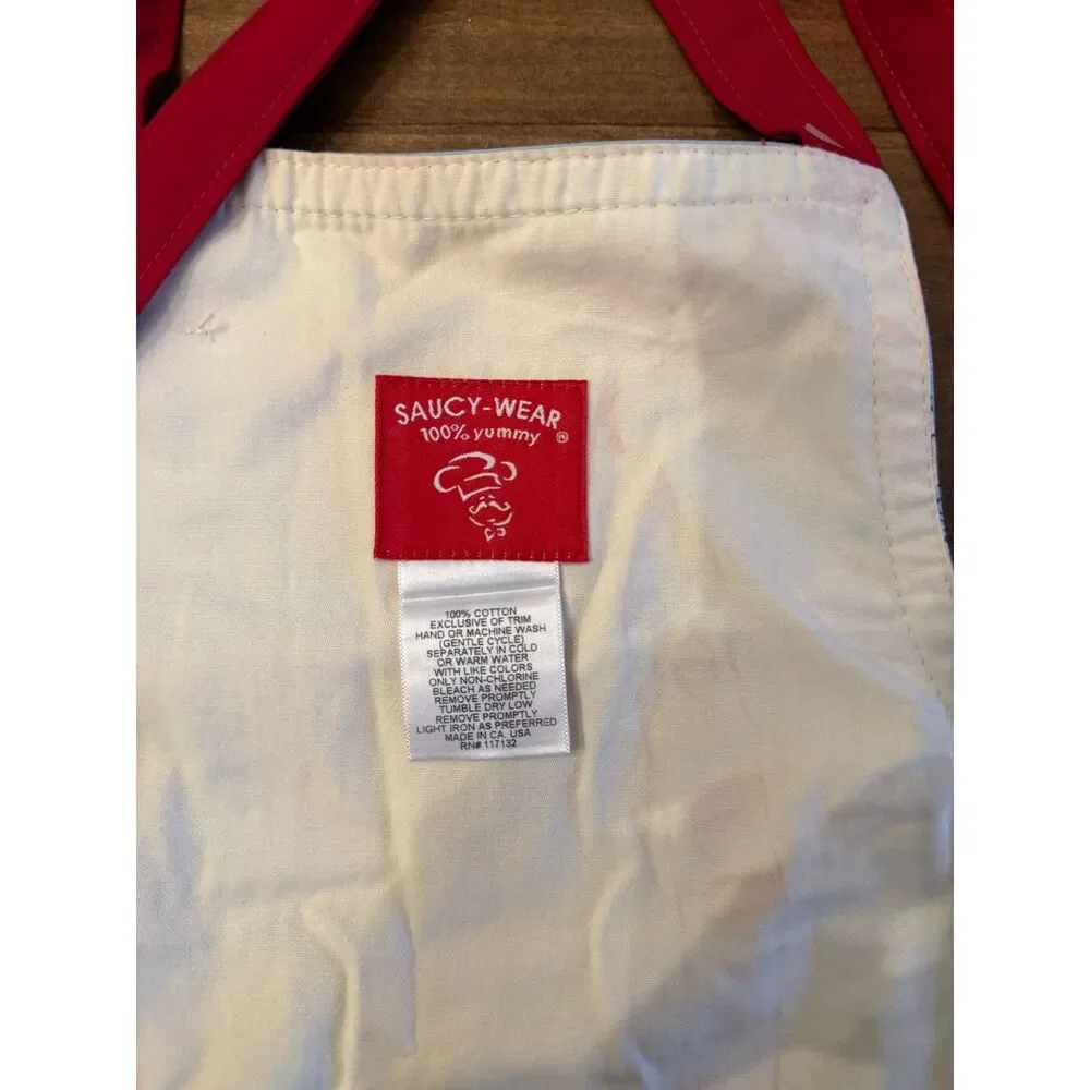 NWT Saucy-Wear Pink & Red Cake Apron Child's One Size